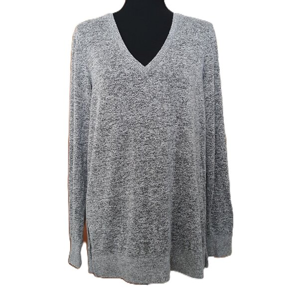 Lucky Brand Cloud V-Neck Knit Long Sleeve Sweater Oversized - Picture 4 of 8